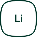 Pictogram dat lithiumbatterijen weergeeft