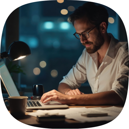 Osoba pracująca nocą