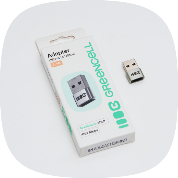 Zdjęcie przedstawia opakowanie adaptera GCAC1