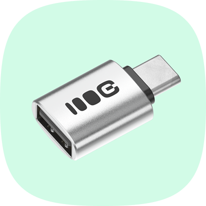 Η φωτογραφία δείχνει τον αντάπτορα GreenCell USB-C σε USB-A