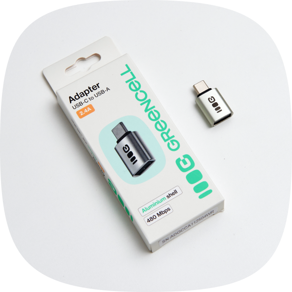 Das Bild zeigt die Verpackung des Adapters GCCA1